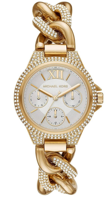 Michael Kors Camille Chronograph Silver Dial Gold Steel Strap Watch for Women - MK6842 Buy Now By Michael Kors