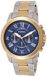 Fossil Grant Chronograph Blue Dial Two Tone Steel Strap Watch for Men - FS5024 Buy Now By Fossil