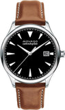 Movado Heritage Calendoplan Black Dial Brown Leather Strap Watch for Men - 3650001 Buy Now By Movado