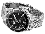 Breitling Superocean Heritage B20 Automatic 42 Black Dial Silver Mesh Bracelet Watch for Men - AB2010121B1A1 Buy Now By Breitling