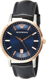 Emporio Armani Renato Analog Blue Dial Blue Leather Strap Watch For Men - AR11188 Buy Now By Emporio Armani
