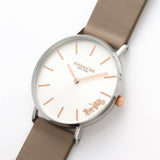 Coach Perry Silver Dial Light Brown Leather Strap Watch for Women - 14503119 Buy Now By Coach