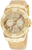 Guess Limelight Quartz Gold Dial Gold Leather Strap Watch For Women - W0775L13 Buy Now By Guess