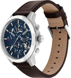 Tommy Hilfiger Henry Chronograph Blue Dial Brown Leather Strap Watch For Men -1710476 Buy Now By Tommy Hilfiger