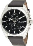 Hugo Boss Grandmaster Chronograph Black Dial Black Leather Strap Watch for Men - 1513881 Buy Now By Hugo Boss