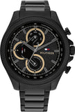 Tommy Hilfiger Clark Chronograph Black Dial Black Steel Strap Watch For Men - 1792081 Buy Now By Tommy Hilfiger