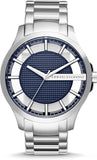 Armani Exchange Hampton Chronograph Blue Dial Silver Steel Strap Watch For Men - AX2178