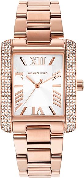 Michael Kors Emery Three-Hand Crystals Silver Dial Rose Gold Steel Strap Watch for Women - MK4644 Buy Now By Michael Kors