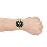 Fossil FB-03 Chronograph Black Dial Gold Steel Strap Watch for Men - FS5727 Buy Now By Fossil