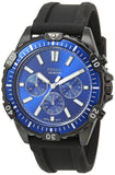 Fossil Garrett Chronograph Blue Dial Black Rubber Strap Watch for Men - FS5695 Buy Now By Fossil