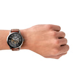 Fossil Townsman Automatic Skeleton Black Dial Brown Leather Strap Watch for Men - ME3181 Buy Now By Fossil