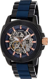 Fossil Modern Machine Automatic Skeleton Blue Dial Two Tone Steel Strap Watch for Men - ME3133 Buy Now By Fossil