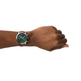 Fossil Neutra Chronograph Green Dial Brown Leather Strap Watch for Men - FS5735 Buy Now By Fossil