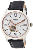 Fossil Townsman Automatic White Dial Black Leather Strap Watch for Men - ME3104 Buy Now By Fossil