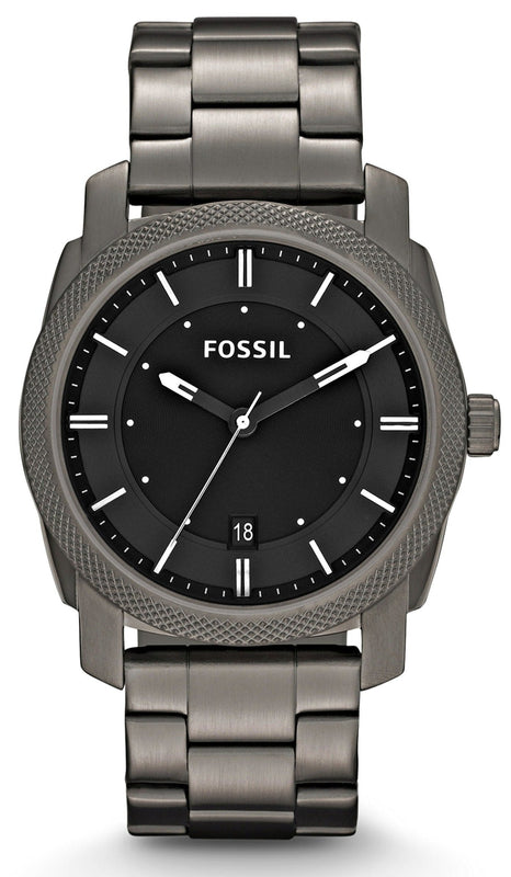 Fossil Machine Chronograph Black Dial Grey Steel Strap Watch for Men - FS4774 Buy Now By Fossil
