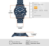 Michael Kors Hutton Chronograph Blue Dial Blue Steel Strap Watch For Men - MK9088 Buy Now By Michael Kors