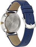 Versace V-Twist Quartz Blue Dial Blue Leather Strap Watch for Women - VELS00119 Buy Now By Versace