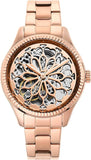 Fossil Rye Automatic Skeleton Rose Gold Dial Rose Gold Steel Strap Watch for Women - BQ3754 Buy Now By Fossil
