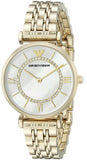 Emporio Armani Gianni T Bar White Mother of Pearl Dial Gold Steel Strap Watch For Women - AR1907 Buy Now By Emporio Armani