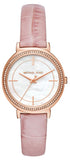 Michael Kors Cinthia Mother of Pearl Dial Pink Leather Strap Watch for Women - MK2663 Buy Now By Michael Kors