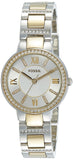 Fossil Virginia Silver Dial Two Tone Steel Strap Watch for Women - ES3503 Buy Now By Fossil