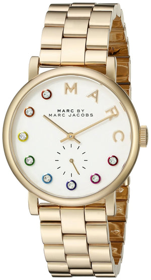 Marc Jacobs Baker White Dial Gold Steel Strap Watch for Women - MBM3440 Buy Now By Marc Jacobs