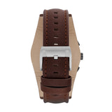 Fossil Coachman Chronograph White Dial Brown Leather Strap Watch for Men - CH2890 Buy Now By Fossil