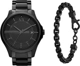 Armani Exchange Hampton Chronograph Black Dial Black Steel Strap Watch For Men - AX2104 Buy Now By Armani Exchange