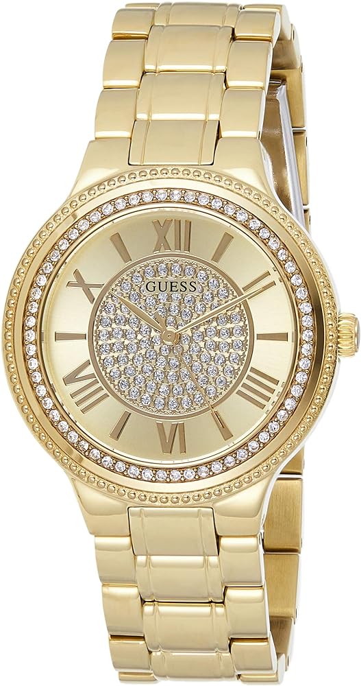 Guess Madison Diamonds Gold Dial Gold Steel Strap Watch for Women - W0637L2 Buy Now By Guess