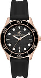 Michael Kors Runway Quartz Black Dial Black Silicone Strap Watch For Women - MK6852 Buy Now By Michael Kors