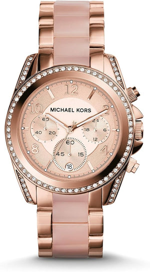 Michael Kors Blair Chronograph Rose Gold Dial Two Tone Steel Strap Watch for Women - MK5943 Buy Now By Michael Kors