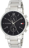 Tommy Hilfiger Daniel Black Dial Silver Steel Strap Watch for Men - 1710413 Buy Now By Tommy Hilfiger