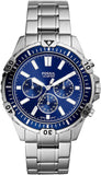 Fossil Garrett Chronograph Blue Dial Silver Steel Strap Watch for Men - FS5623 Buy Now By Fossil