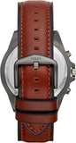 Fossil Garrett Chronograph Grey Dial Brown Leather Strap Watch for Men - FS5770 Buy Now By Fossil