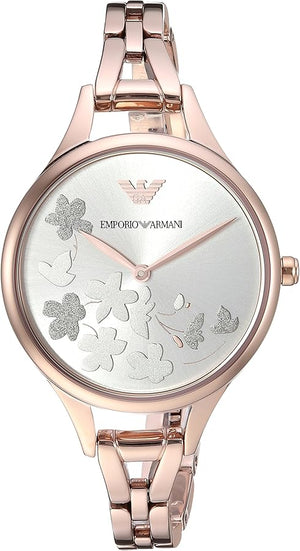 Emporio Armani Aurora Quartz Silver Dial Gold Steel Strap Watch For Women - AR11108 Buy Now By Emporio Armani