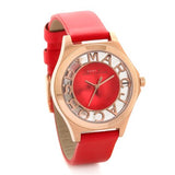 Marc Jacobs Henry Skeleton Red Dial Red Leather Strap Watch for Women - MBM1338 Buy Now By Marc Jacobs