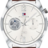 Tommy Hilfiger Deacon White Dial Brown Leather Strap Watch for Men - 1791550 Buy Now By Tommy Hilfiger