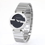 Gucci Interlocking G Quartz Black Dial Black Steel Strap Watch For Women - YA133502 Buy Now By Gucci