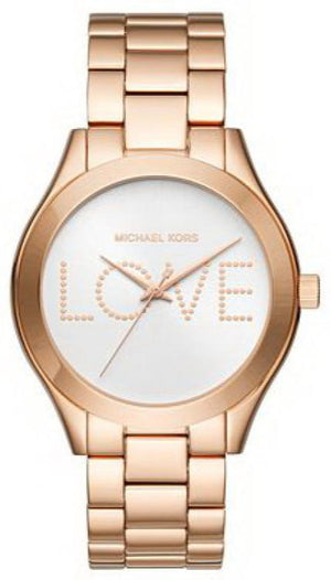 Michael Kors Slim Runway White Dial Rose Gold Steel Strap Watch For Women - MK3804 Buy Now By Michael Kors