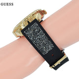 Guess Swirl Quartz Black Dial Black Silicone Strap Watch for Women - W1096L3 Buy Now By Guess