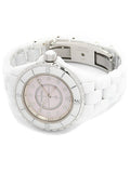 Chanel J12 Quartz Diamonds Pink Dial White Steel Strap Watch for Women - J12 H5513 Buy Now By Chanel