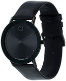 Movado Sapphire Black Dial Black Leather Strap Watch for Men - 606884 Buy Now By Movado