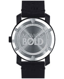 Movado Bold TR90 Black Dial Black Leather Strap Watch For Men - 3600307 Buy Now By Movado
