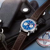 Breitling Top Time B01 Shelby Cobra Blue Dial Brown Leather Strap Watch for Men - AB01763A1C1X1 Buy Now By Breitling