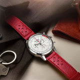 Breitling Top Time B01 Ford Thunderbird White Dial Red Leather Strap Watch for Men - AB01766A1A1X1 Buy Now By Breitling