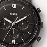 Fossil Grant Chronograph Black Dial Black Steel Strap Watch for Men - FS4832 Buy Now By Fossil