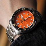 Seiko 5 Sports Automatic Orange Dial Silver Steel Strap Watch For Men - SRPD59K1 Buy Now By Seiko
