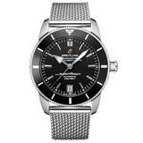 Breitling Superocean Heritage B20 Automatic 42 Black Dial Silver Mesh Bracelet Watch for Men - AB2010121B1A1 Buy Now By Breitling
