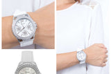 Guess Starlight Multifunction Diamonds White Dial White Rubber Strap Watch for Women - W0846L8 Buy Now By Guess