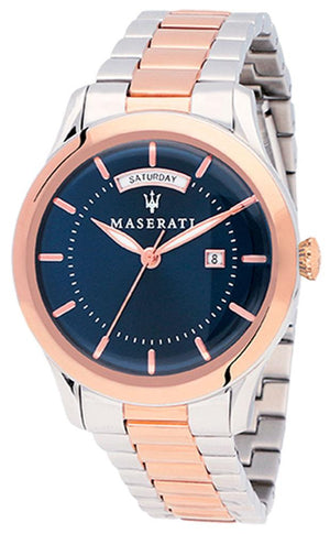 Maserati Tradizione Blue Dial Two Tone Steel Strap Watch For Men - R8853125001 Buy Now By Maserati